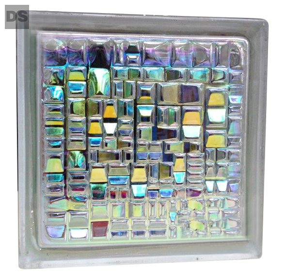 Colorful glass brick