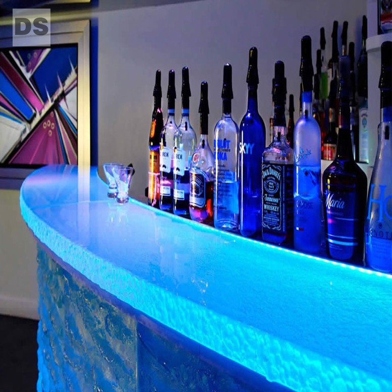Hot-melt glass - bar counter